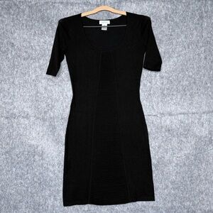 Barneys New York Women's Round Neckline Short Sleeve Bodycon Mini Dress-‎ Sz XS